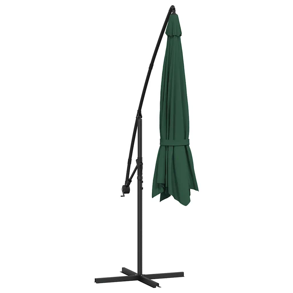 vidaXL Parasol na wysięgniku 3,5 m, zielony