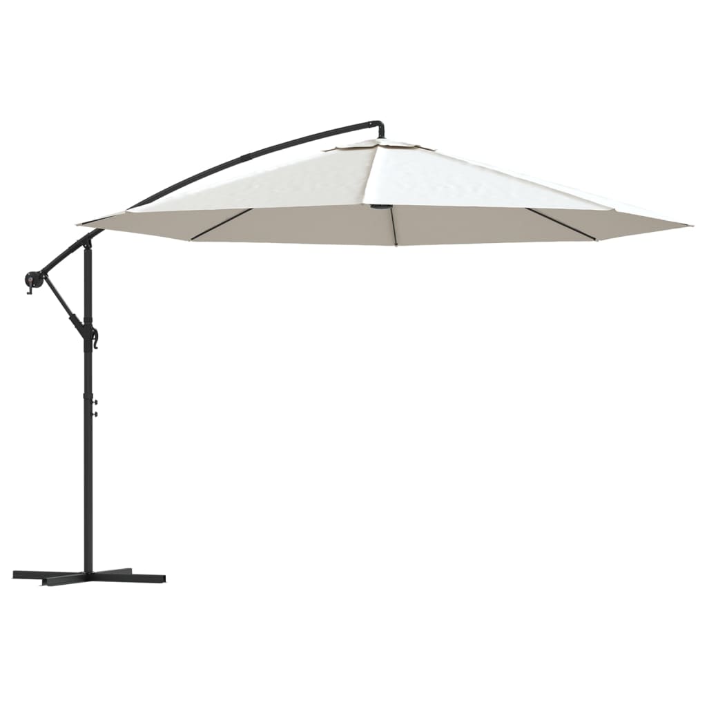vidaXL Parasol na wysięgniku 3,5 m, piaskowy