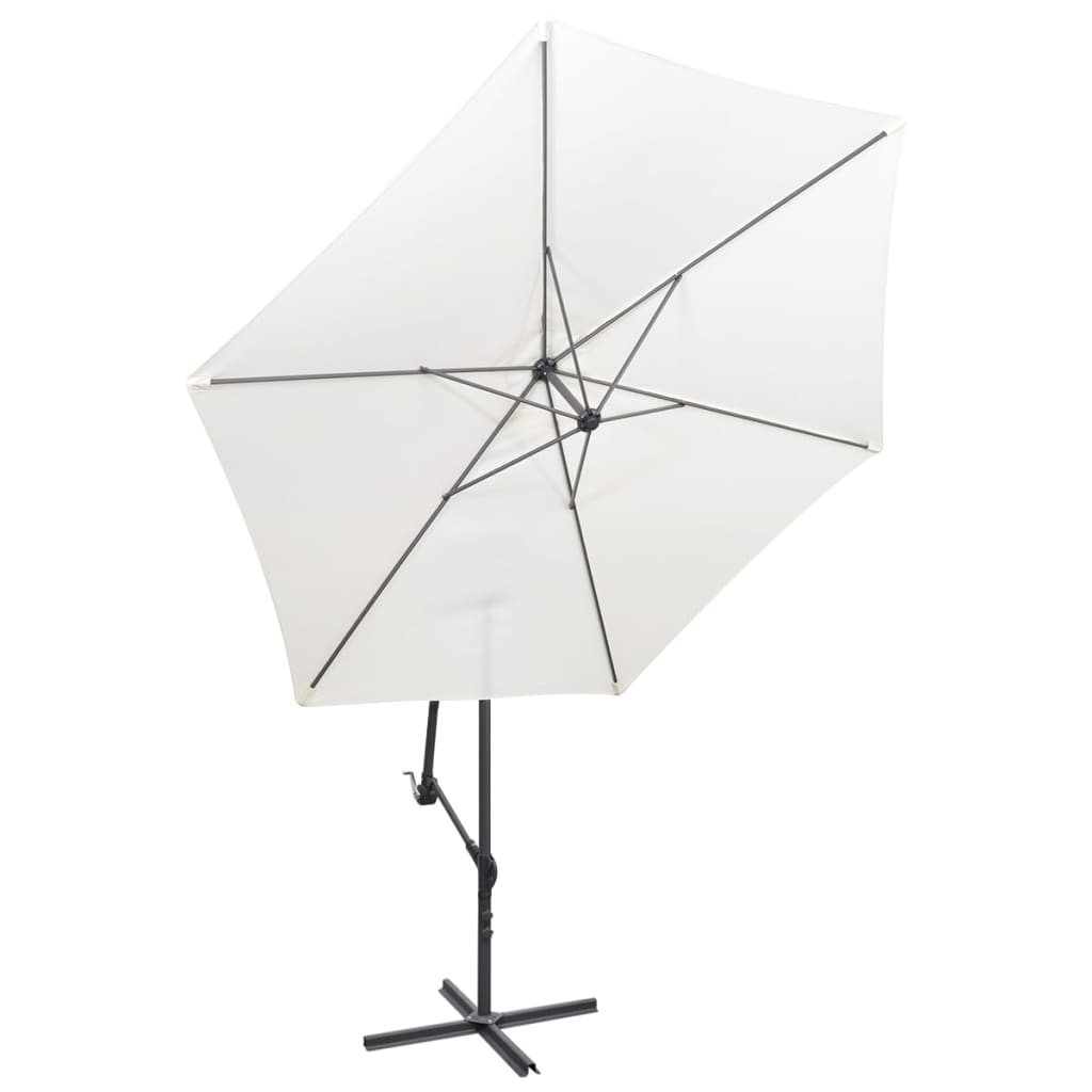 vidaXL Parasol na wysięgniku 3 m, piaskowy