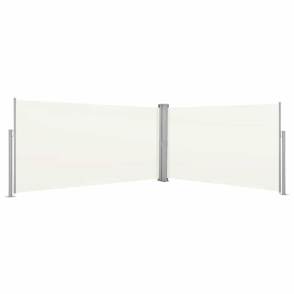vidaXL Parawan rozsuwany, 160x600 cm, kremowy
