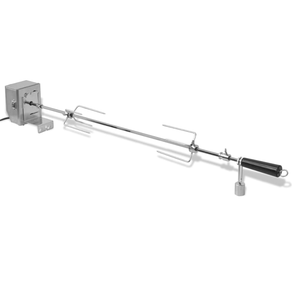vidaXL Rożen do grilla z profesjonalnym silnikiem 900 mm, stalowy