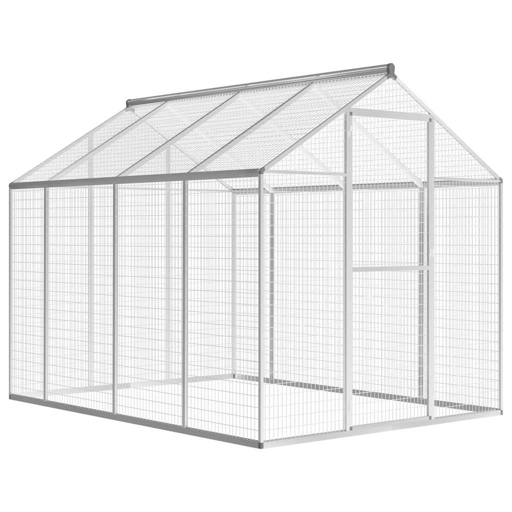 vidaXL Ptaszarnia z aluminium, 178 x 242 x 192 cm