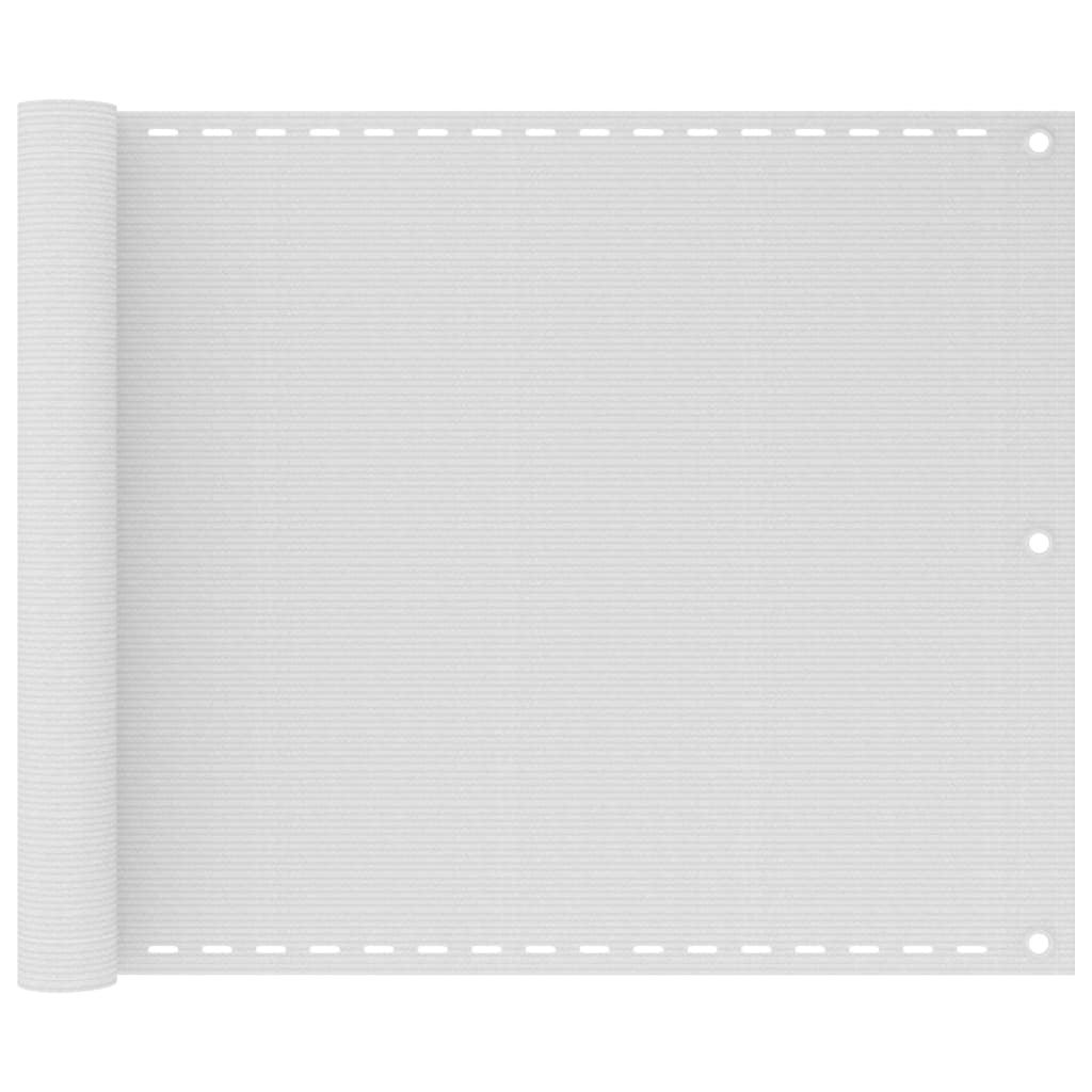vidaXL Parawan balkonowy HDPE 75x400 cm Biały
