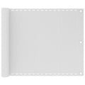 vidaXL Parawan balkonowy HDPE 75x400 cm Biały
