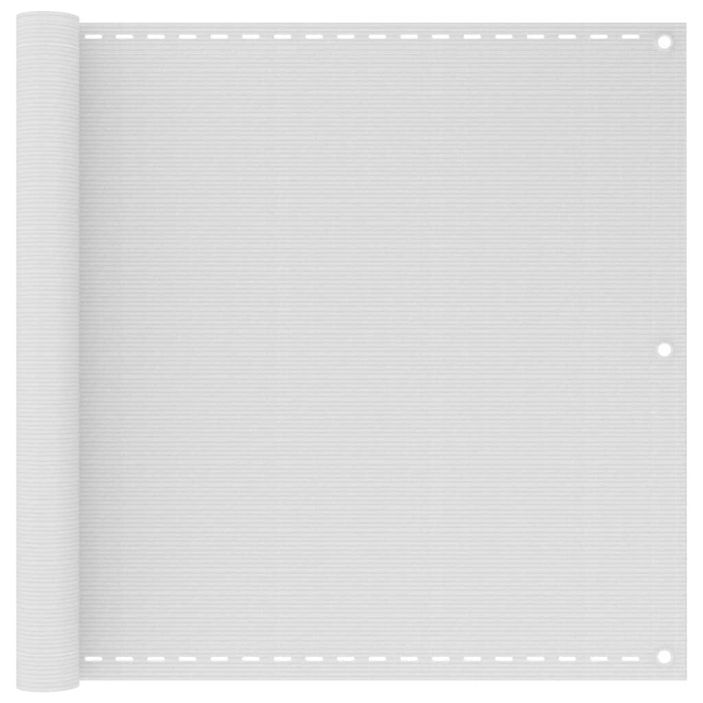 vidaXL Parawan balkonowy HDPE 90x400 cm Biały
