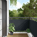 vidaXL Parawan balkonowy z tkaniny oxford 75x400 cm antracyt