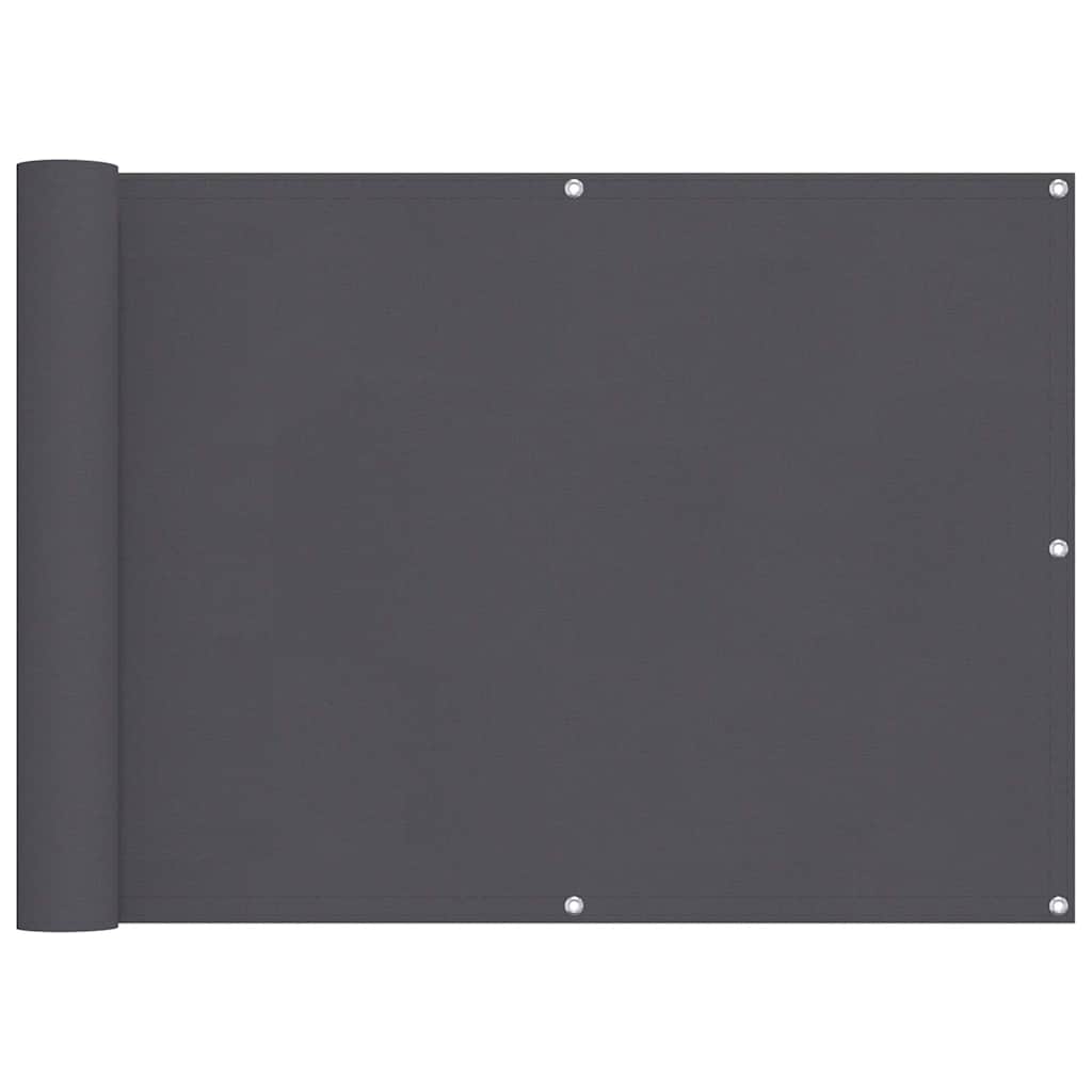 vidaXL Parawan balkonowy z tkaniny oxford 90x400 cm antracyt