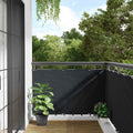vidaXL Parawan balkonowy z tkaniny oxford 90x600 cm antracyt