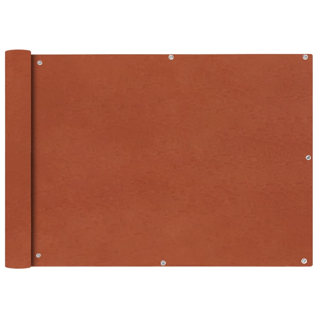 vidaXL Parawan balkonowy z tkaniny oxford 75x400 cm terakota
