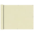 vidaXL Parawan balkonowy z tkaniny oxford 90x400 cm kremowy