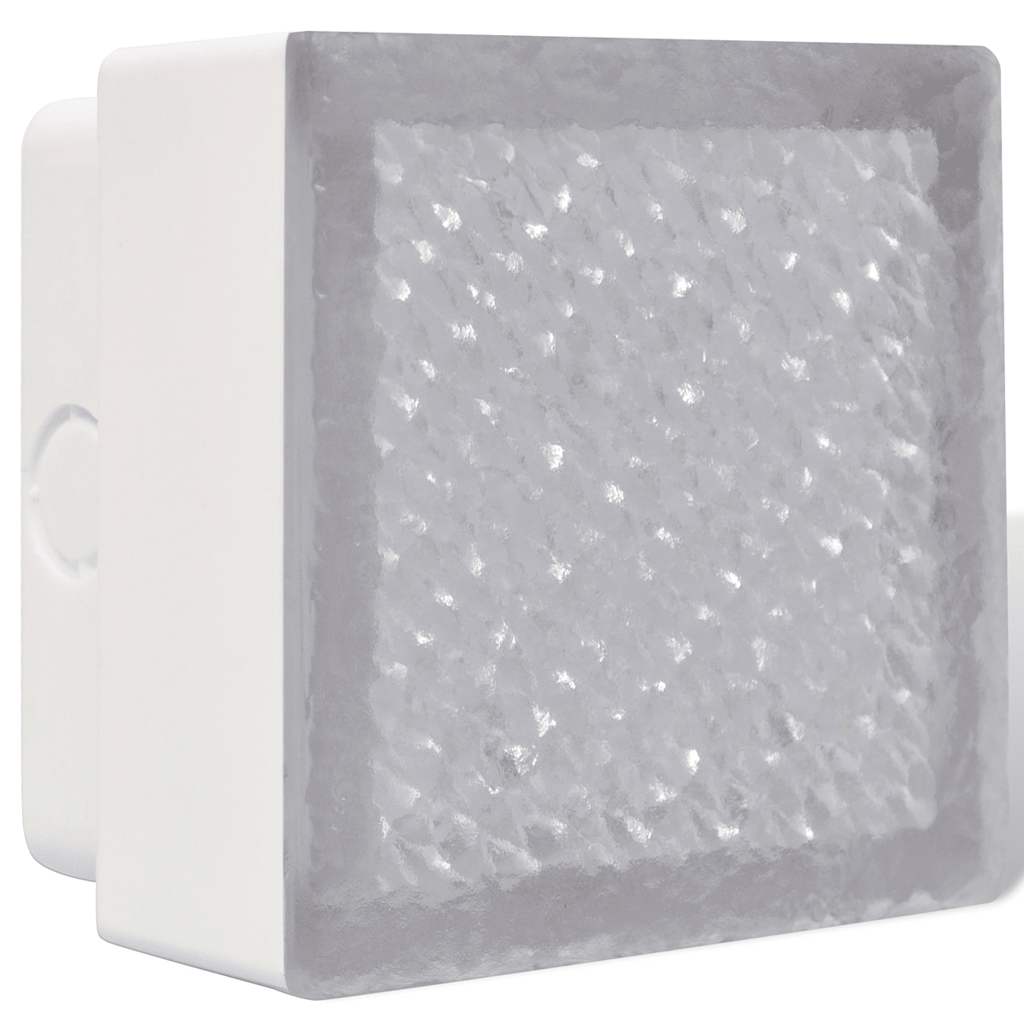 vidaXL Lampy gruntowe LED, 12 szt., 100x100x68 mm