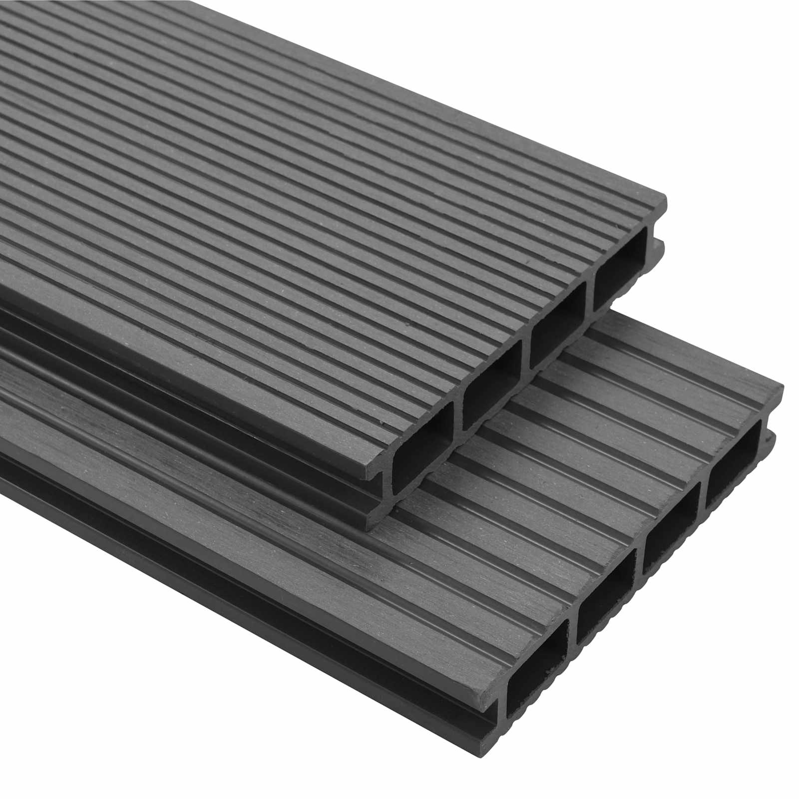 vidaXL Deska Tarasowa 6 pcs Szary Kompozyt drewniano-plastikowy
