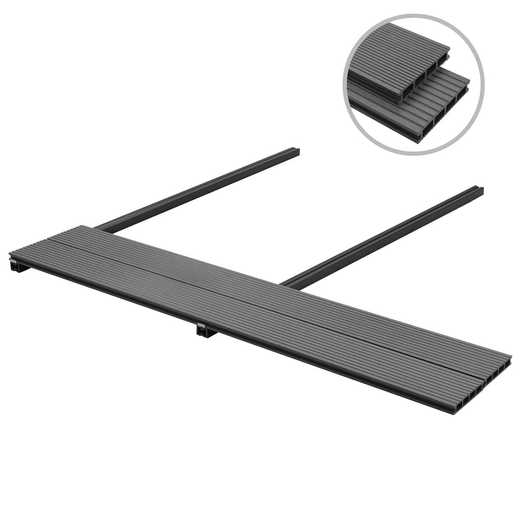 vidaXL Deska Tarasowa 6 pcs Szary Kompozyt drewniano-plastikowy