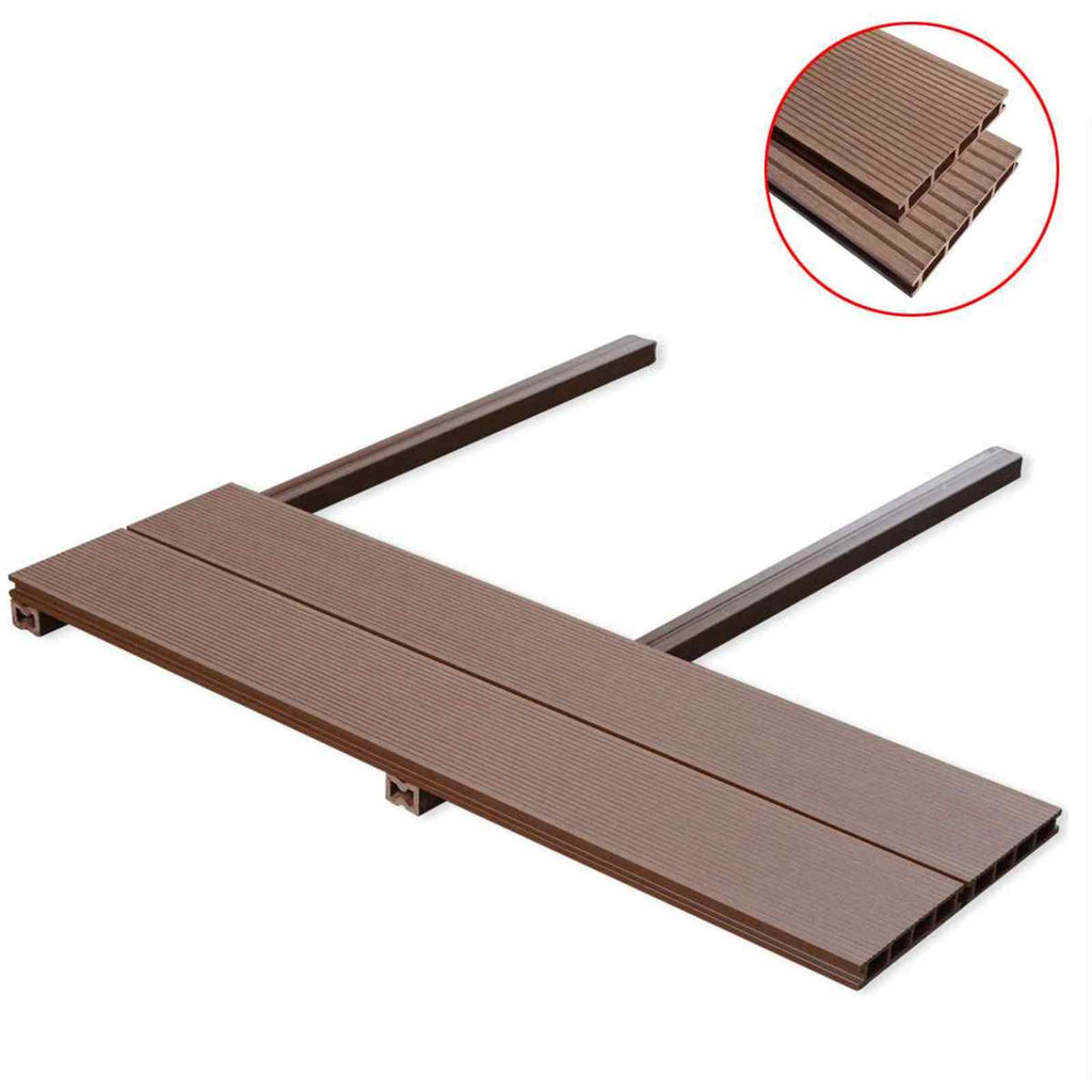 vidaXL Deska Tarasowa 6 pcs Brązowy Kompozyt drewniano-plastikowy