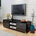 vidaXL Szafka pod TV na wysoki połysk czarna 120x40,5x35 cm