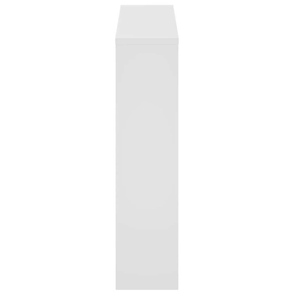 vidaXL Szafka na buty z 2 półkami i lustrem, biała, 63x17x67 cm