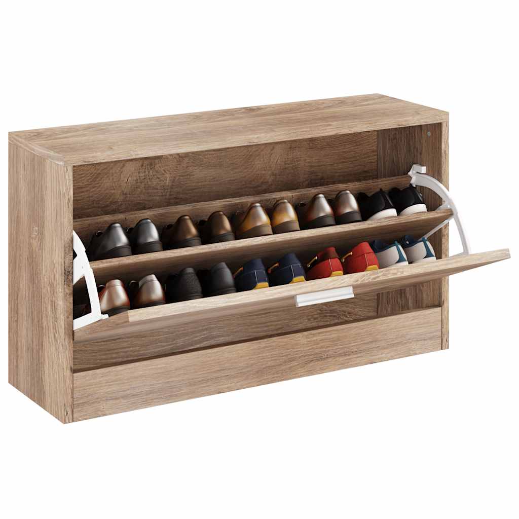 vidaXL Szafka na buty, kolor dębowy, 80x24x45 cm