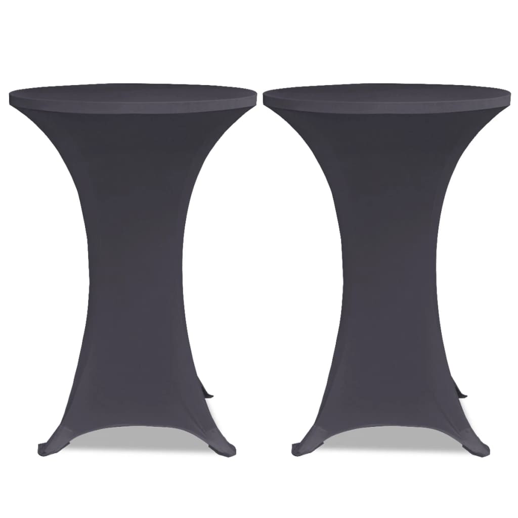 vidaXL Elastyczne nakrycie stołu antracytowe 2 szt. 70 cm