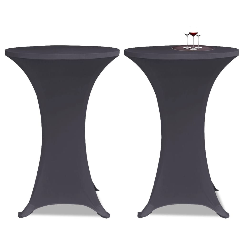 vidaXL Elastyczne nakrycie stołu antracytowe 2 szt. 70 cm