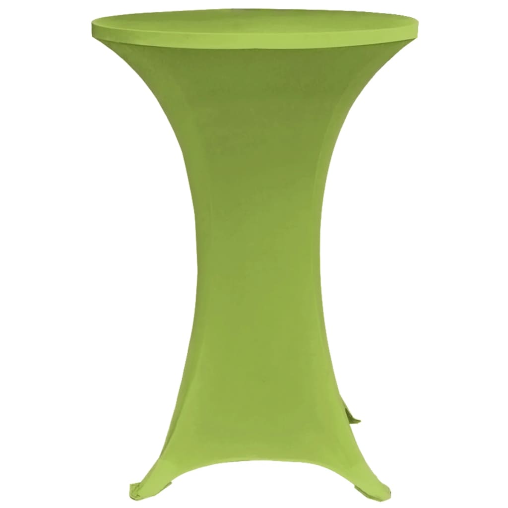 vidaXL Elastyczne nakrycie stołu zielone 2 szt. 80 cm