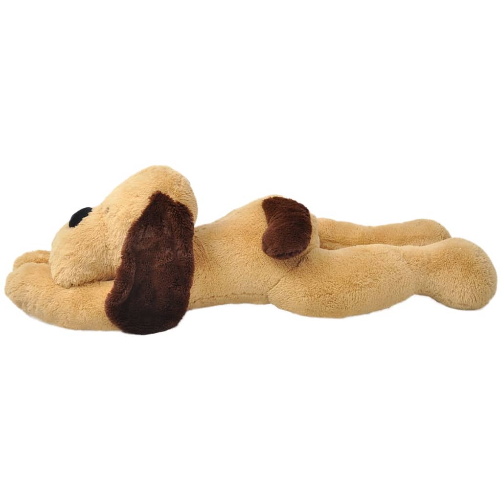 vidaXL Pluszowy piesek przytulanka 80 cm, brązowy