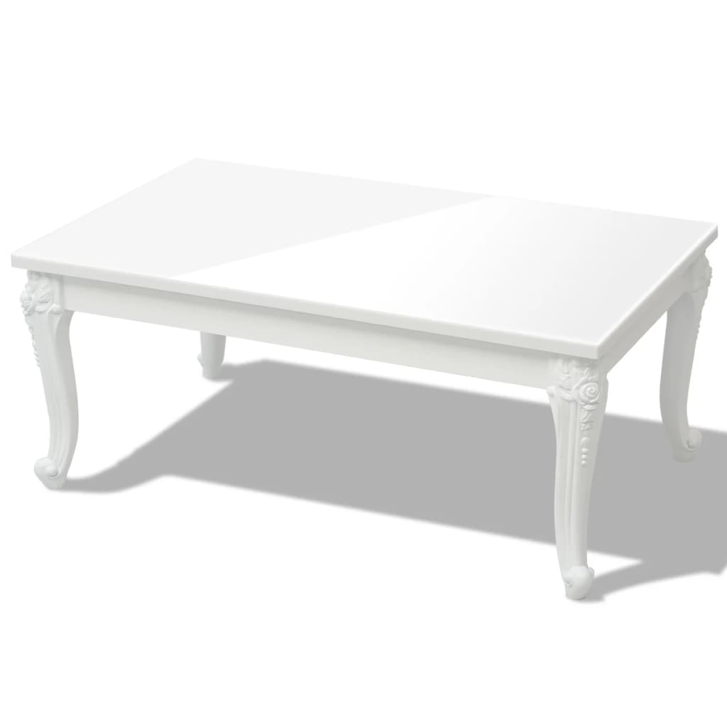 vidaXL Stolik do kawy, biały, wysoki połysk 100x60x42 cm