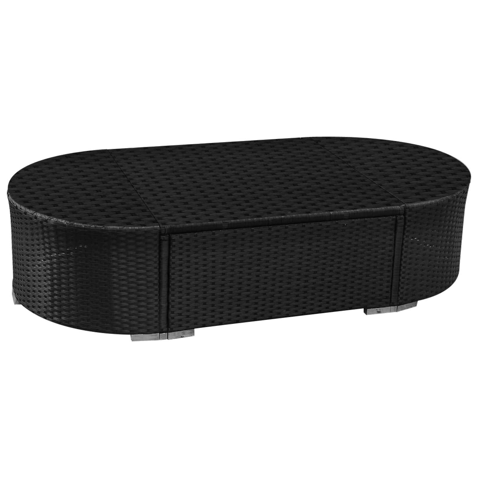 vidaXL Okrągły zestaw sof 11 pcs niebieski polirattan