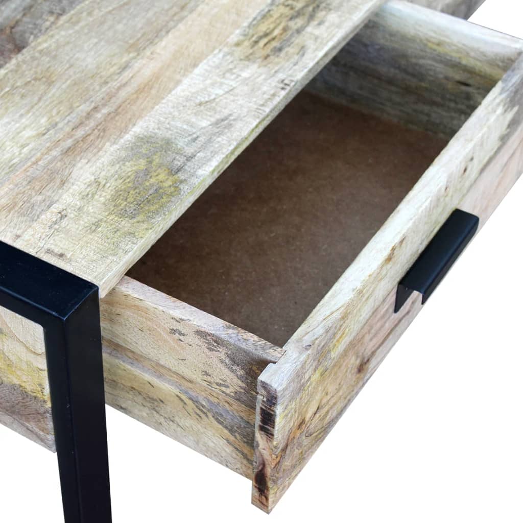 vidaXL Stolik kawowy z 2 szufladami, lite drewno mango, 100x60x40 cm