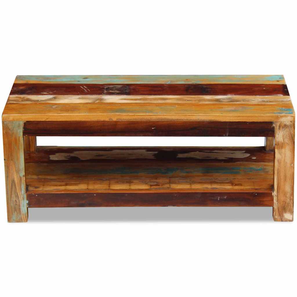 vidaXL Stolik kawowy, lite drewno odzyskane, 90x45x35 cm