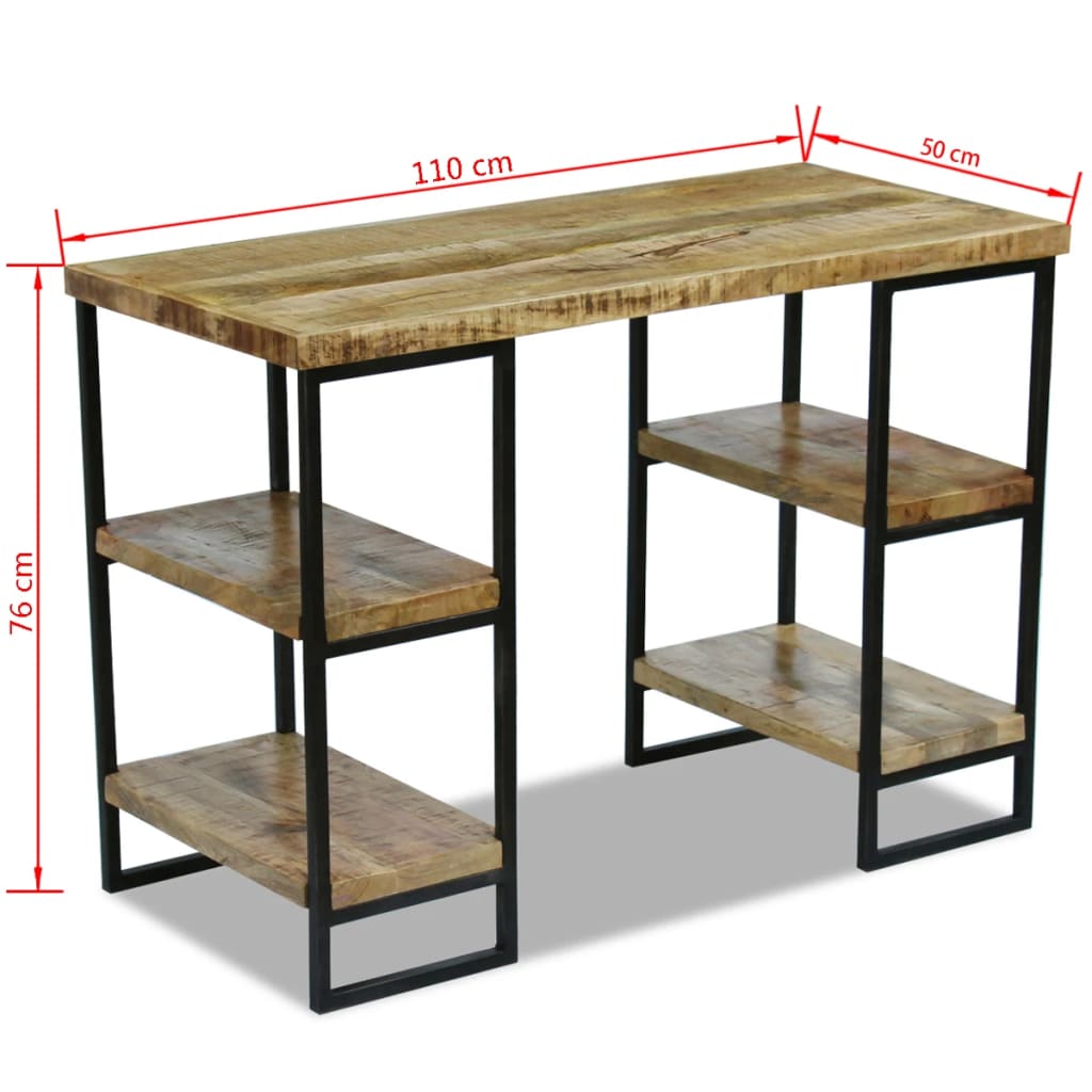 vidaXL Biurko z drewna mango 110x50x76 cm