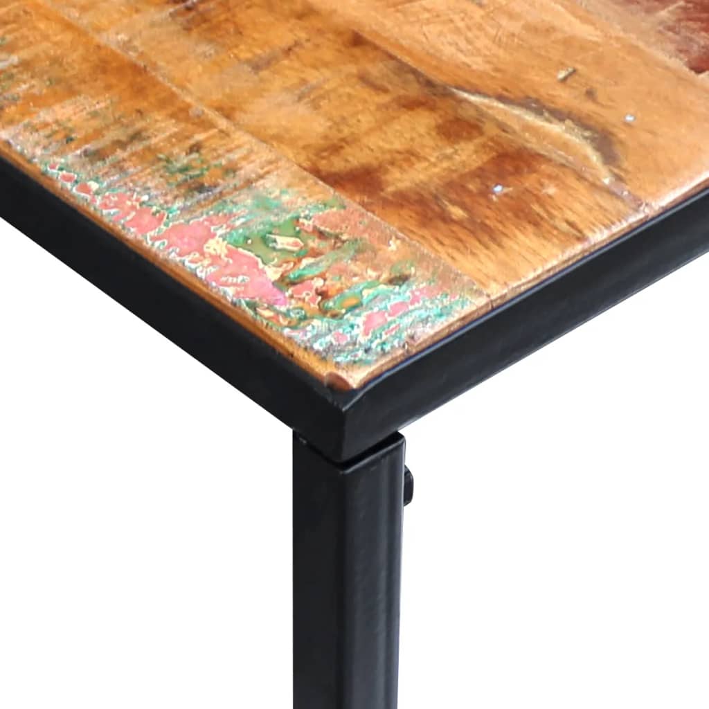 vidaXL Stolik-konsola, lite drewno odzyskane, 110x35x76 cm