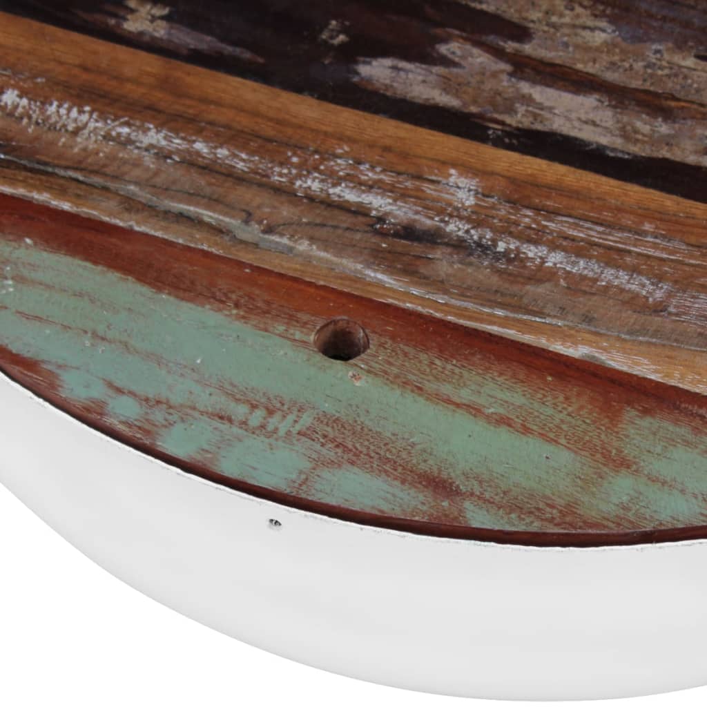 vidaXL Dwa stoliki kawowe na kształt misy z drewna odzyskanego