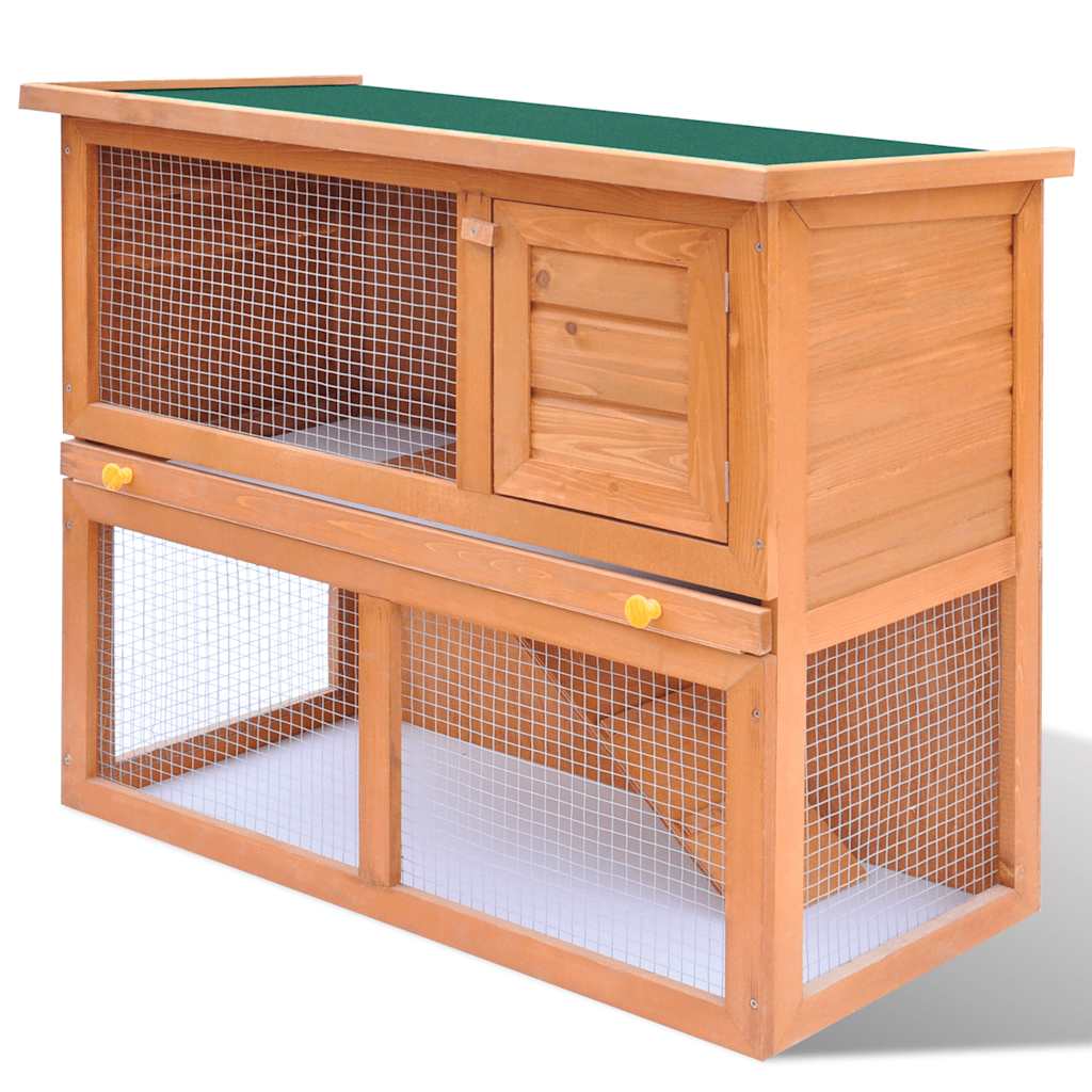 Klatka dla królika vidaXL Outdoor Hutch Small Pet Cage 1 Door Wood