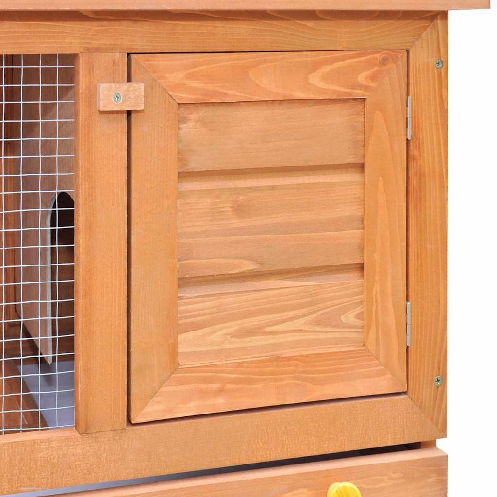 Klatka dla królika vidaXL Outdoor Hutch Small Pet Cage 1 Door Wood