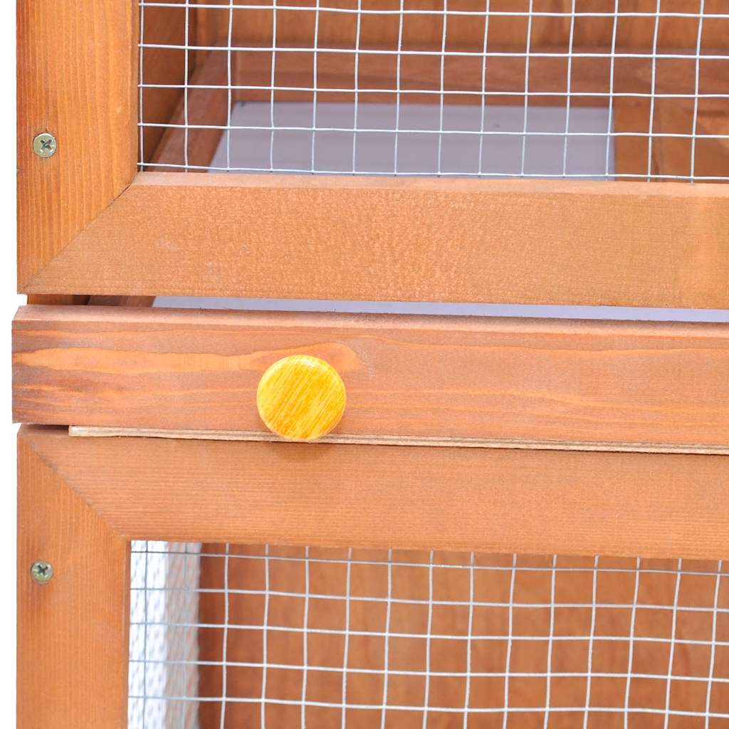 Klatka dla królika vidaXL Outdoor Hutch Small Pet Cage 1 Door Wood