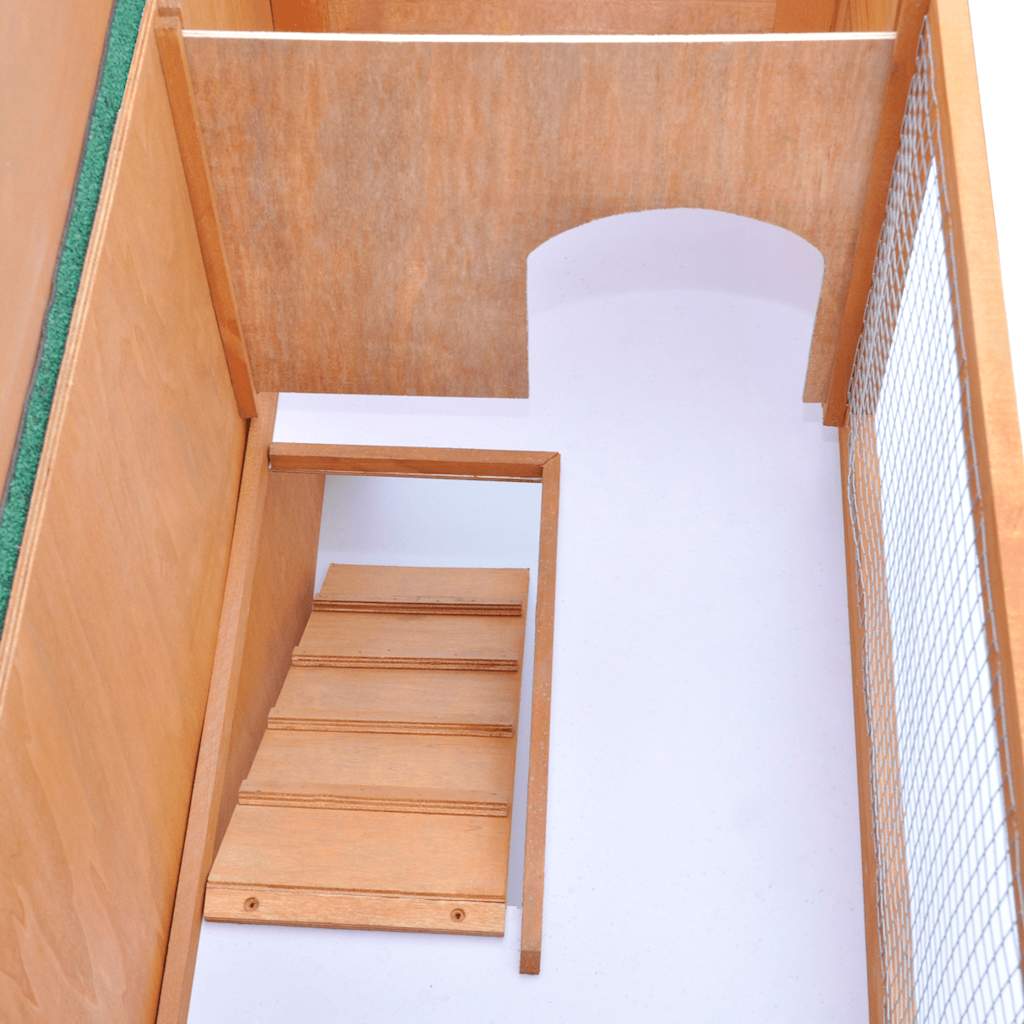 Klatka dla królika vidaXL Outdoor Hutch Small Pet Cage 1 Door Wood