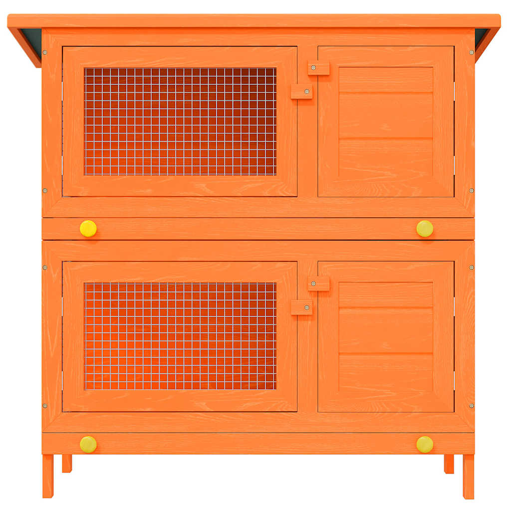 Klatka dla królików vidaXL Outdoor Hutch Small Pet Cage 4 Door Wood