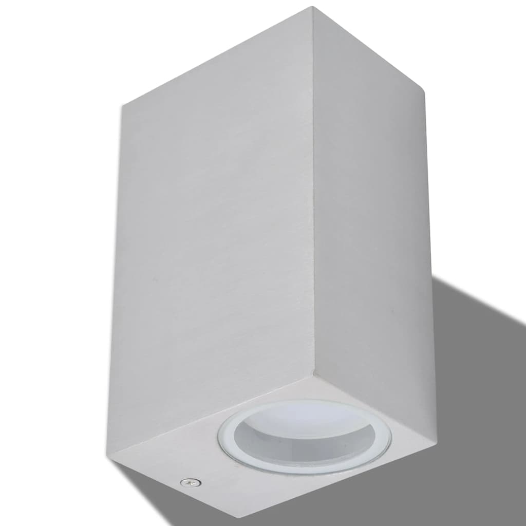 vidaXL Lampy ścienne zewnętrzne 2 szt., kwadratowe, góra/dół