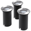 vidaXL Lampy najazdowe LED 3 szt. okrągłe