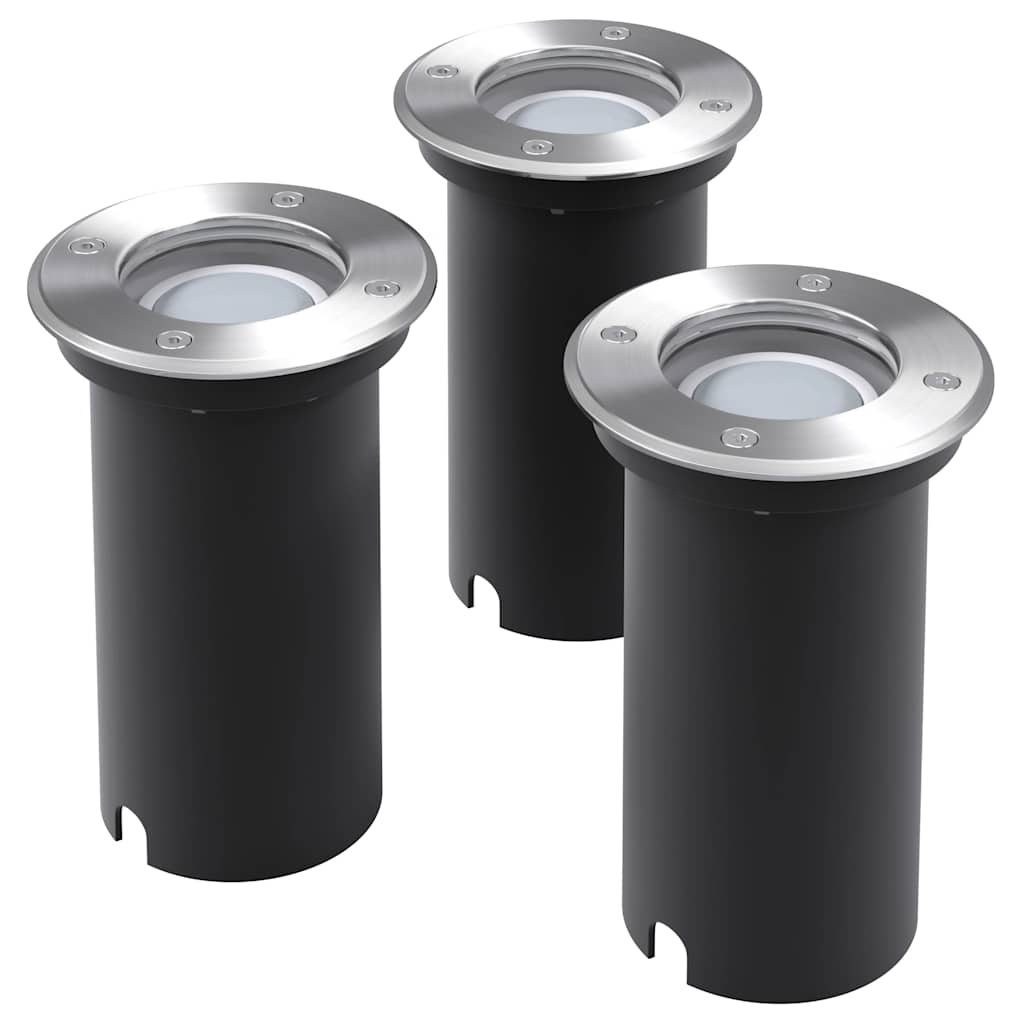 vidaXL Lampy najazdowe LED 3 szt. okrągłe