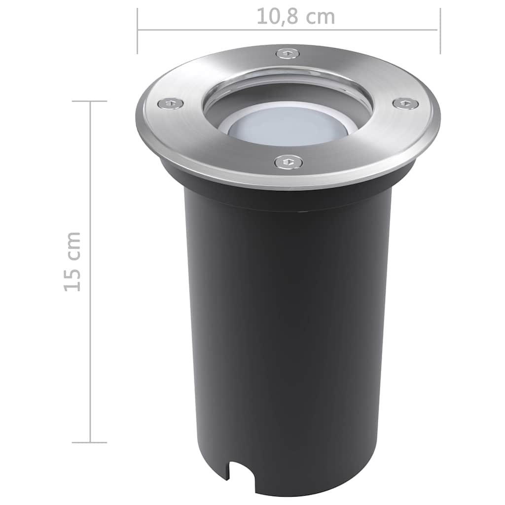 vidaXL Lampy najazdowe LED 3 szt. okrągłe