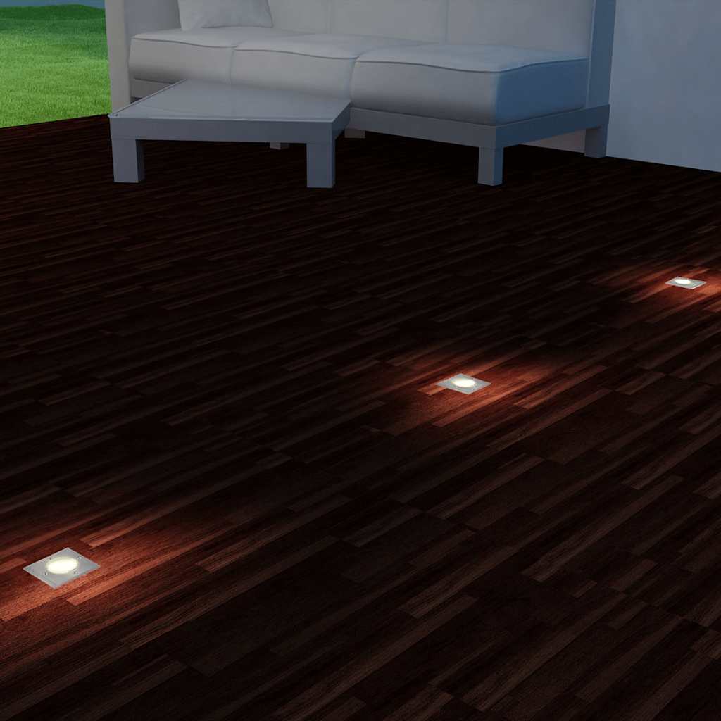 vidaXL Lampy najazdowe LED 3 szt. kwadratowe