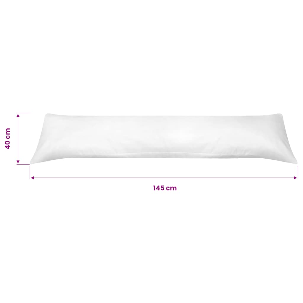 vidaXL Poduszka pod całe ciało do spania na boku, 40x145 cm, biała