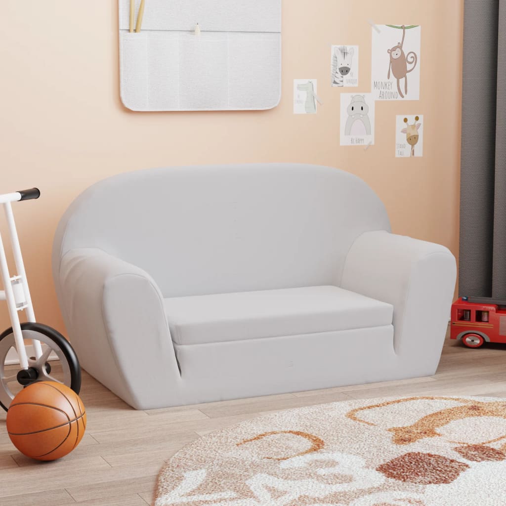 vidaXL Sofa amerykanka dziecięca, jasnoszara