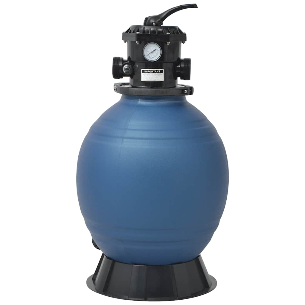 vidaXL Piaskowy filtr basenowy z zaworem 6 drożnym, niebieski, 460 mm
