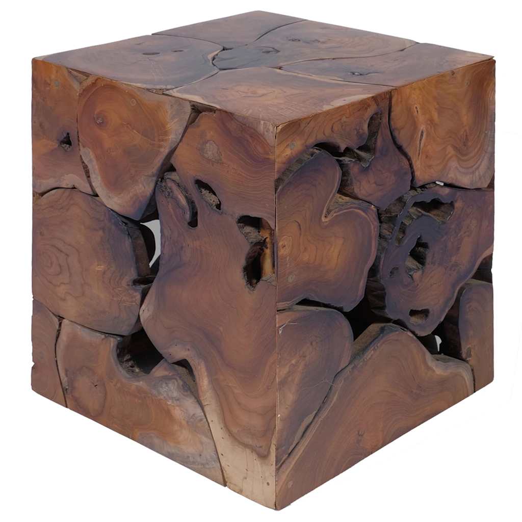 vidaXL Stołek, brązowy, 40x40x45 cm, lite drewno tekowe