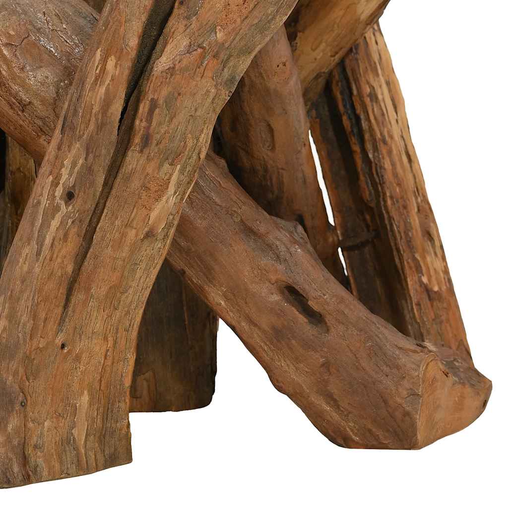 vidaXL Stolik kawowy z drewna tekowego patynowanego wodą, 60 cm