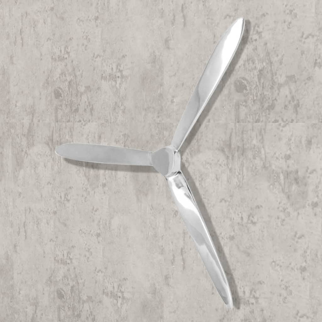 vidaXL Śmigło do dekoracji ściany, aluminium, srebrne, 70 cm