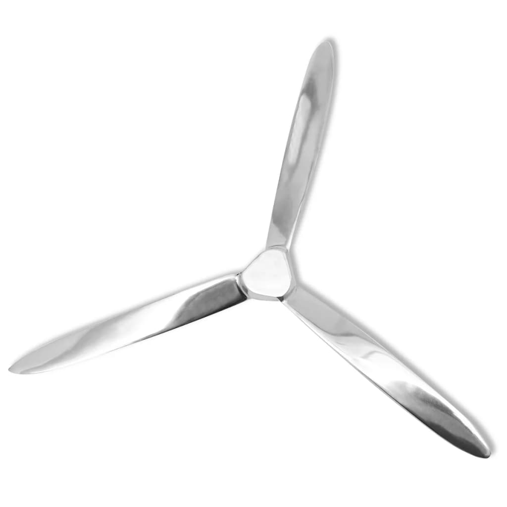 vidaXL Śmigło do dekoracji ściany, aluminium, srebrne, 70 cm