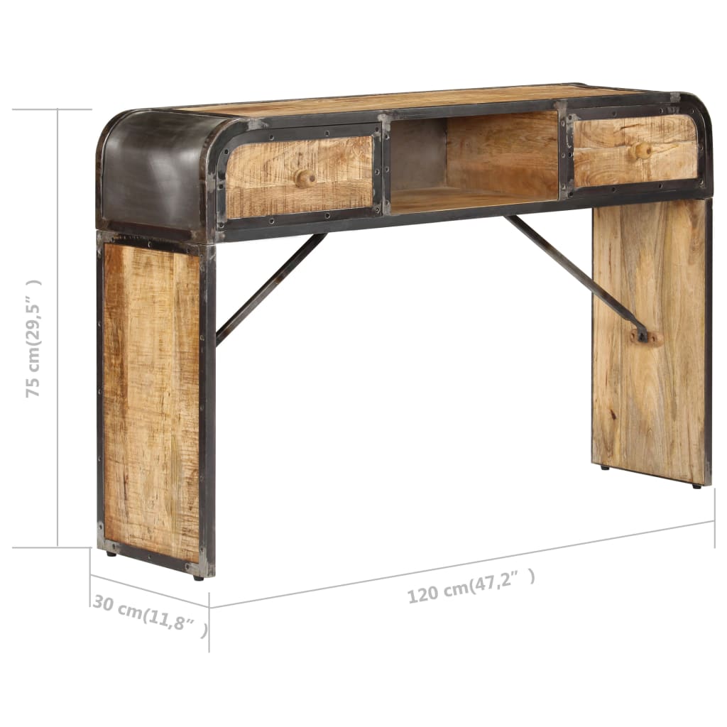 vidaXL Szafka, 120x30x75 cm, lite drewno mango